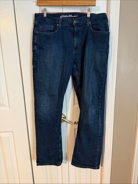 Eddie Bauer Flannel Lined Men’s Dark Indigo Relaxed Jeans